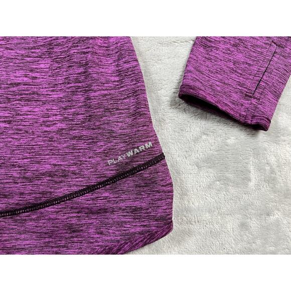 Reebok Womens M Playwarm Performance Cowl Neck Magenta Pullover w Thumbholes - Picture 6 of 16